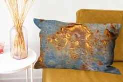 Kussenhoes 60x40 Cm - Staal - Roest - Goud - Katoen / Polyester - Voor Binnen -Pillowmonkey 1200x800 754