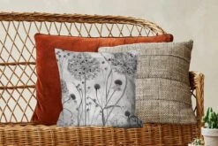 Kussenhoes 40x40 Cm - Olieverf - Stilleven - Zwart - Wit - Katoen / Polyester - Voor Binnen -Pillowmonkey 1200x800 790