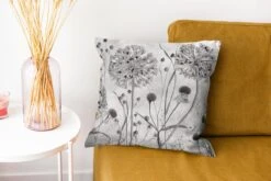 Kussenhoes 40x40 Cm - Olieverf - Stilleven - Zwart - Wit - Katoen / Polyester - Voor Binnen -Pillowmonkey 1200x800 791