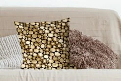 Kussenhoes 50x50 Cm - Patronen - Panterprint - Goud - Katoen / Polyester - Voor Binnen -Pillowmonkey 1200x800 799