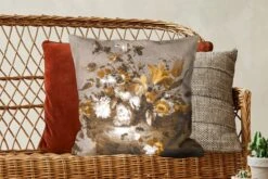 Kussenhoes 50x50 Cm - Bloemen - Oude Meesters - Geel - Katoen / Polyester - Voor Binnen -Pillowmonkey 1200x800 806