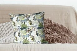Kussenhoes 50x50 Cm - Jungle - Bladeren - Vormen - Katoen / Polyester - Voor Binnen -Pillowmonkey 1200x800 822