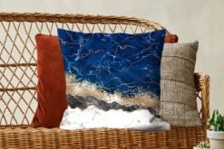 Kussenhoes 50x50 Cm - Marmer - Wit - Goud - Luxe - Katoen / Polyester - Voor Binnen -Pillowmonkey 1200x800 826