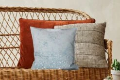 Kussenhoes 40x40 Cm - Marmer - Blauw - Glitter - Katoen / Polyester - Voor Binnen -Pillowmonkey 1200x800 835