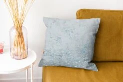 Kussenhoes 40x40 Cm - Marmer - Blauw - Glitter - Katoen / Polyester - Voor Binnen -Pillowmonkey 1200x800 836