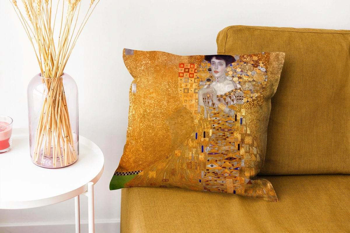 Kussenhoes 40x40 Cm - Adèle Bloch-Bauer I - Schilderij Van Gustav Klimt - Katoen / Polyester - Voor Binnen 7 Kussenhoes 40x40 Cm - Adèle Bloch-Bauer I - Schilderij Van Gustav Klimt - Katoen / Polyester - Voor Binnen - Afbeelding 5