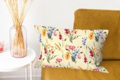 Kussenhoes 50x30 Cm - Pasen - Patroon - Bloem - Katoen / Polyester - Voor Binnen -Pillowmonkey 1200x800 854