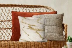 Kussenhoes 40x40 Cm - Marmer - Beige - Goud - Katoen / Polyester - Voor Binnen -Pillowmonkey 1200x800 889