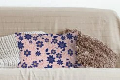 Kussenhoes 50x30 Cm - Bloemen - Blauw - Japan - Patronen - Katoen / Polyester - Voor Binnen -Pillowmonkey 1200x800 902