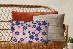 Kussenhoes 50x30 Cm - Bloemen - Blauw - Japan - Patronen - Katoen / Polyester - Voor Binnen -Pillowmonkey 1200x800 903