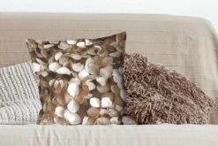 Kussenhoes 50x50 Cm - Bloemen - Hortensia - Bruin - Katoen / Polyester - Voor Binnen -Pillowmonkey 1200x800 958