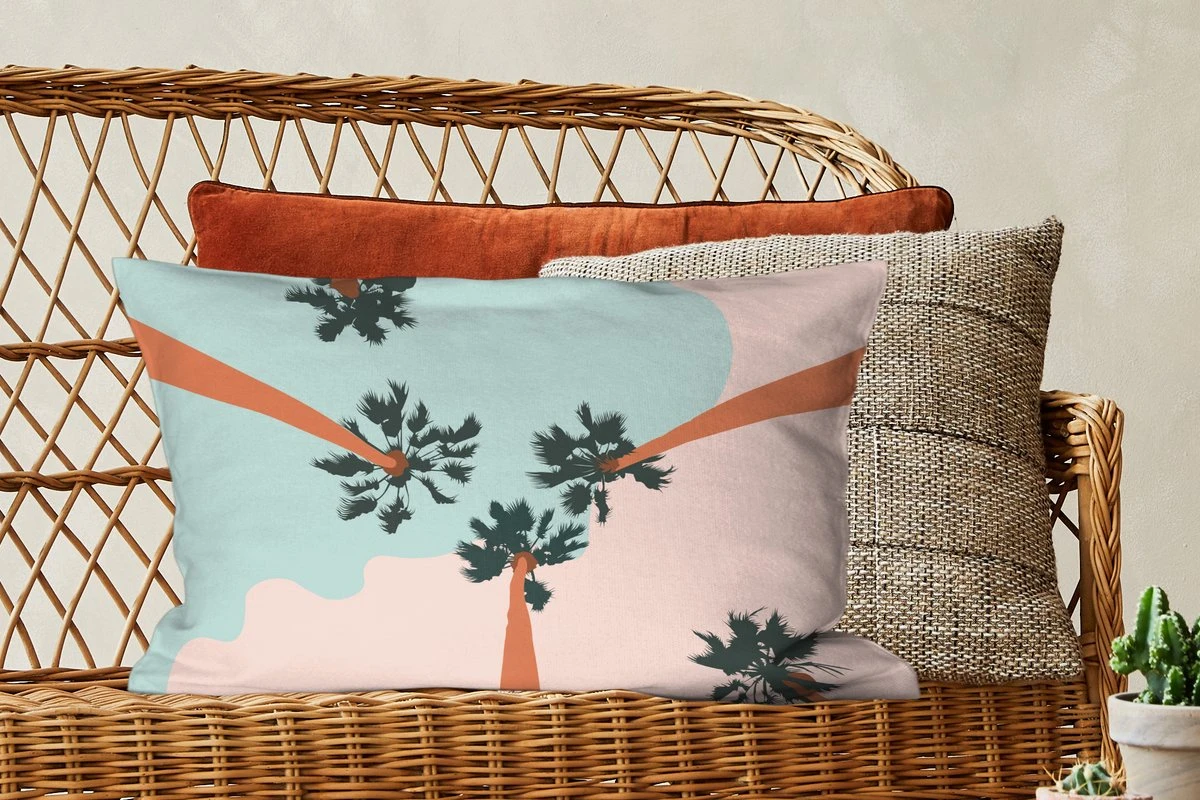 Kussenhoes 60x40 Cm - Zomer - Palmbomen - Abstract - Katoen / Polyester - Voor Binnen 6 Kussenhoes 60x40 Cm - Zomer - Palmbomen - Abstract - Katoen / Polyester - Voor Binnen - Afbeelding 4