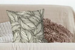 Kussenhoes 60x60 Cm - Natuur - Patroon - Bladeren - Katoen / Polyester - Voor Binnen -Pillowmonkey 1200x800 98