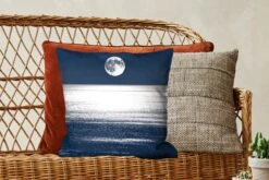 Kussenhoes 45x45 Cm - Zee - Maan - Water - Katoen / Polyester - Voor Binnen -Pillowmonkey 1200x800 985