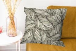 Kussenhoes 60x60 Cm - Natuur - Patroon - Bladeren - Katoen / Polyester - Voor Binnen -Pillowmonkey 1200x802 10