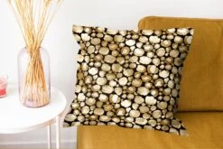 Kussenhoes 50x50 Cm - Patronen - Panterprint - Goud - Katoen / Polyester - Voor Binnen -Pillowmonkey 1200x802 121
