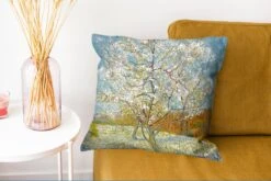 Kussenhoes 45x45 Cm - Bloeiende Perzikboom - Vincent Van Gogh - Katoen / Polyester - Voor Binnen -Pillowmonkey 1200x802 135