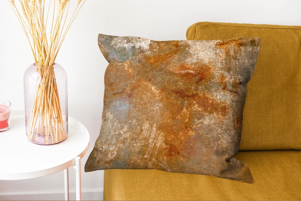 Kussenhoes 50x50 Cm - Roest - Goud - Brons - Katoen / Polyester - Voor Binnen 7 Kussenhoes 50x50 Cm - Roest - Goud - Brons - Katoen / Polyester - Voor Binnen - Afbeelding 5