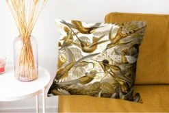 Kussenhoes 50x50 Cm - Trochilidae - Ernst Haeckel - Goud - Katoen / Polyester - Voor Binnen -Pillowmonkey 1200x802 145