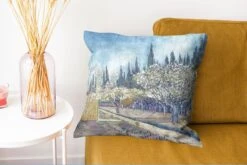 Kussenhoes 45x45 Cm - Boomgaard Tegen Cipressen - Vincent Van Gogh - Katoen / Polyester - Voor Binnen -Pillowmonkey 1200x802 156
