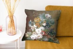 Kussenhoes 45x45 Cm - Stilleven Met Bloemen - Schilderij Van Eelke Jelles Eelkema - Katoen / Polyester - Voor Binnen -Pillowmonkey 1200x802 162