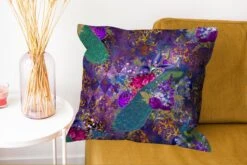 Kussenhoes 60x60 Cm - Patronen - Pauw - Paars - Katoen / Polyester - Voor Binnen -Pillowmonkey 1200x802 166