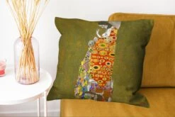 Sierkussens - Kussen - Hoop II - Schilderij Van Gustav Klimt - 60x60 Cm - Kussen Van Katoen -Pillowmonkey 1200x802 189