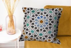 Sierkussen - Een Marokkaanse Mozaïekdetail - Multicolor - 60 Cm X 60 Cm -Pillowmonkey 1200x802 201