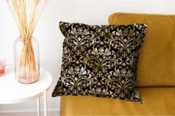 Sierkussens - Kussentjes Woonkamer - 45x45 Cm - Patronen - Barok - Goud - Zwart -Pillowmonkey 1200x802 222