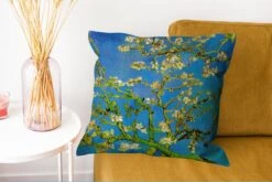 Sierkussens - Kussentjes Woonkamer - 50x50 Cm - Amandelbloesem - Vincent Van Gogh -Pillowmonkey 1200x802 224