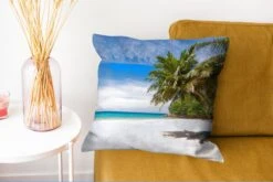 Sierkussen - Strand Tropisch Zee - Blauw - 45 Cm X 45 Cm -Pillowmonkey 1200x802 246