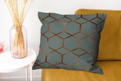 Kussenhoes 60x60 Cm - Patronen - Luxe - Blauw - Brons - Katoen / Polyester - Voor Binnen 11 Kussenhoes 60x60 Cm - Patronen - Luxe - Blauw - Brons - Katoen / Polyester - Voor Binnen -Pillowmonkey 1200x802