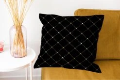 Sierkussens - Kussentjes Woonkamer - 50x50 Cm - Stippen - Goud - Zwart -Pillowmonkey 1200x802 256
