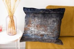 Sierkussens - Kussentjes Woonkamer - 60x60 Cm - IJzer - Vintage - Roest - Grijs - Bruin - Abstract -Pillowmonkey 1200x802 257