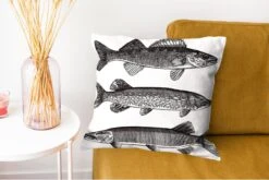 Kussenhoes 45x45 Cm - Drie Vissen - Katoen / Polyester - Voor Binnen -Pillowmonkey 1200x802 27