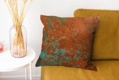 Sierkussens - Kussentjes Woonkamer - 45x45 Cm - Staalplaat - Turquoise - Roest -Pillowmonkey 1200x802 276