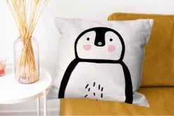 Sierkussen - Pinguïn Dieren - Multicolor - 60 Cm X 60 Cm -Pillowmonkey 1200x802 282