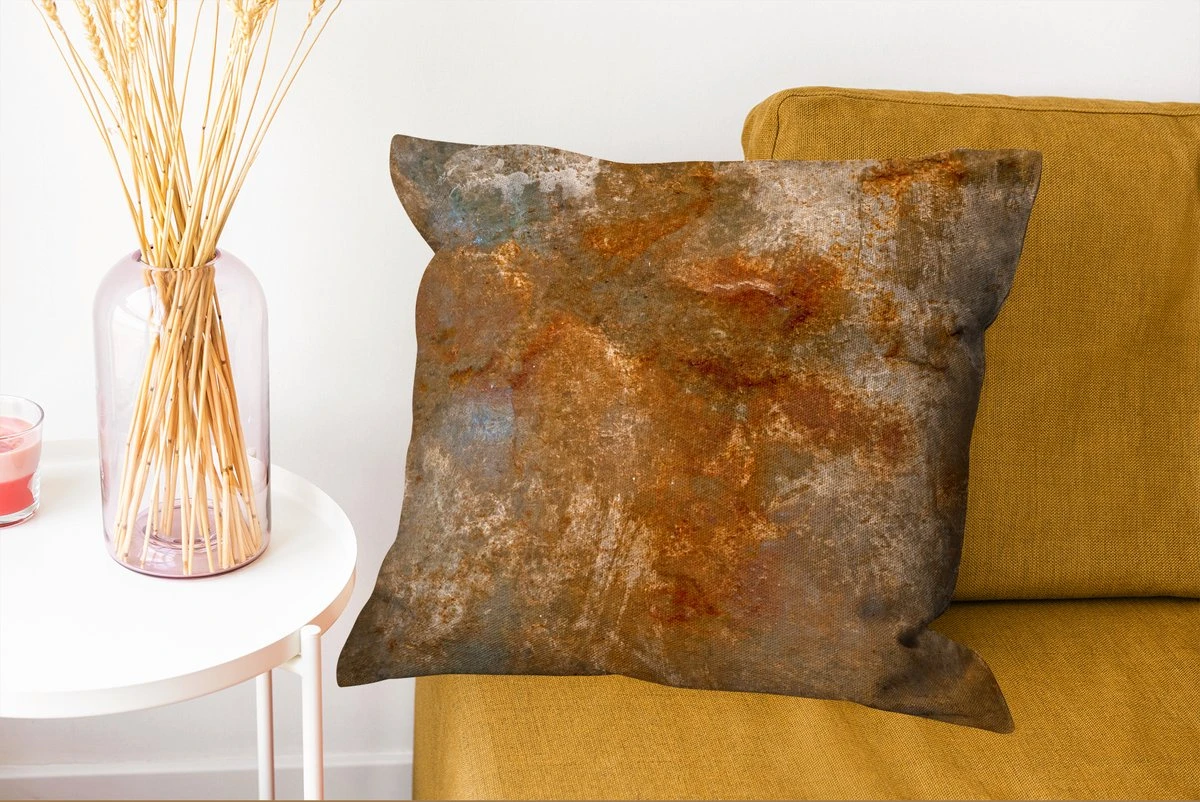 Sierkussens - Kussentjes Woonkamer - 50x50 Cm - Roest - Goud - Brons 8 Sierkussens - Kussentjes Woonkamer - 50x50 Cm - Roest - Goud - Brons - Afbeelding 6