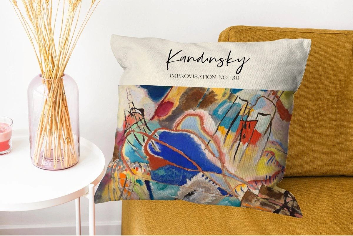 Kussenhoes 60x60 Cm - Kunst - Kandinsky - Improvisation No. 30 - Katoen / Polyester - Voor Binnen 7 Kussenhoes 60x60 Cm - Kunst - Kandinsky - Improvisation No. 30 - Katoen / Polyester - Voor Binnen - Afbeelding 5