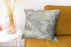 Kussenhoes 45x45 Cm - Marmer - Grijs - Goud - Patronen - Katoen / Polyester - Voor Binnen -Pillowmonkey 1200x802 51