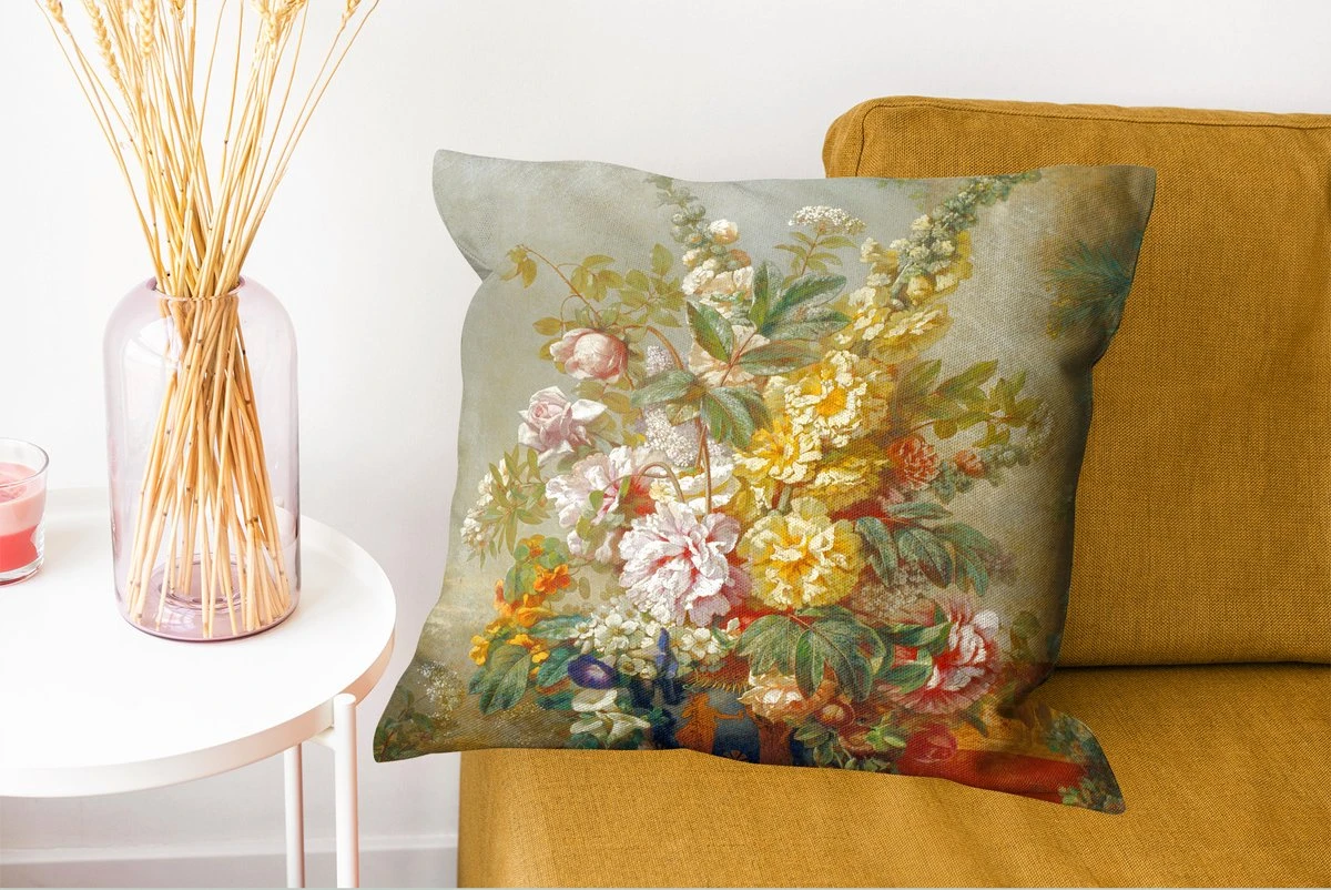 Kussenhoes 50x50 Cm - Grote Vaas Met Bloemen - Josep Mirabent - Schilderij - Katoen / Polyester - Voor Binnen 7 Kussenhoes 50x50 Cm - Grote Vaas Met Bloemen - Josep Mirabent - Schilderij - Katoen / Polyester - Voor Binnen - Afbeelding 5