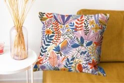 Kussenhoes 60x60 Cm - Zomer - Planten - Pastel - Katoen / Polyester - Voor Binnen -Pillowmonkey 1200x802 6