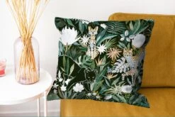 Kussenhoes 60x60 Cm - Jungle - Panter - Luipaard - Planten - Katoen / Polyester - Voor Binnen -Pillowmonkey 1200x802 63