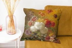 Kussenhoes 50x50 Cm - Stilleven Met Bloemen - Schilderij Van G.J.J Van Os - Katoen / Polyester - Voor Binnen -Pillowmonkey 1200x802 7