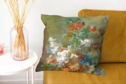 Kussenhoes 50x50 Cm - Stilleven Met Bloemen - Schilderij Van Jan Van Huysum - Katoen / Polyester - Voor Binnen -Pillowmonkey 1200x802 92