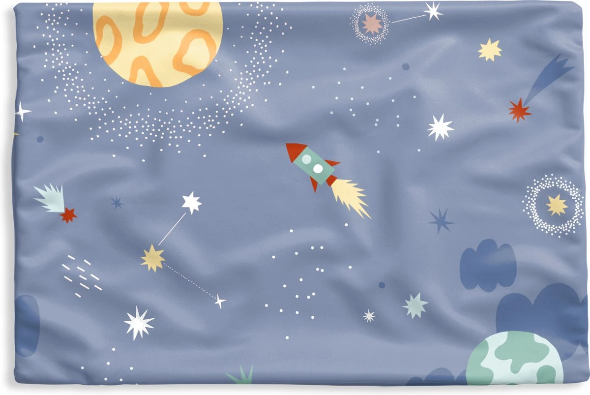 Kussenhoes 60x40 Cm - Ruimte - Kinderkamer - Sterren - Katoen / Polyester - Voor Binnen 3 Kussenhoes 60x40 Cm - Ruimte - Kinderkamer - Sterren - Katoen / Polyester - Voor Binnen
