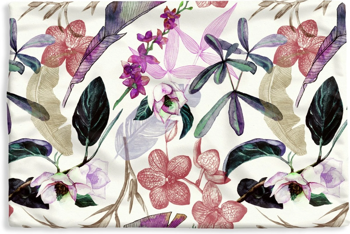 Kussenhoes 50x30 Cm - Jungle - Bloemen - Vintage - Patronen - Katoen / Polyester - Voor Binnen 3 Kussenhoes 50x30 Cm - Jungle - Bloemen - Vintage - Patronen - Katoen / Polyester - Voor Binnen