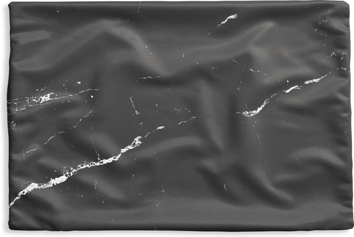 Kussenhoes 50x30 Cm - Marmer - Zwart - Marmerlook - Wit - Luxe - Steen - Katoen / Polyester - Voor Binnen 3 Kussenhoes 50x30 Cm - Marmer - Zwart - Marmerlook - Wit - Luxe - Steen - Katoen / Polyester - Voor Binnen