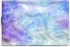 Kussenhoes 60x40 Cm - Waterverf - Paars - Lichtblauw - Katoen / Polyester - Voor Binnen