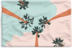 Kussenhoes 60x40 Cm - Zomer - Palmbomen - Abstract - Katoen / Polyester - Voor Binnen